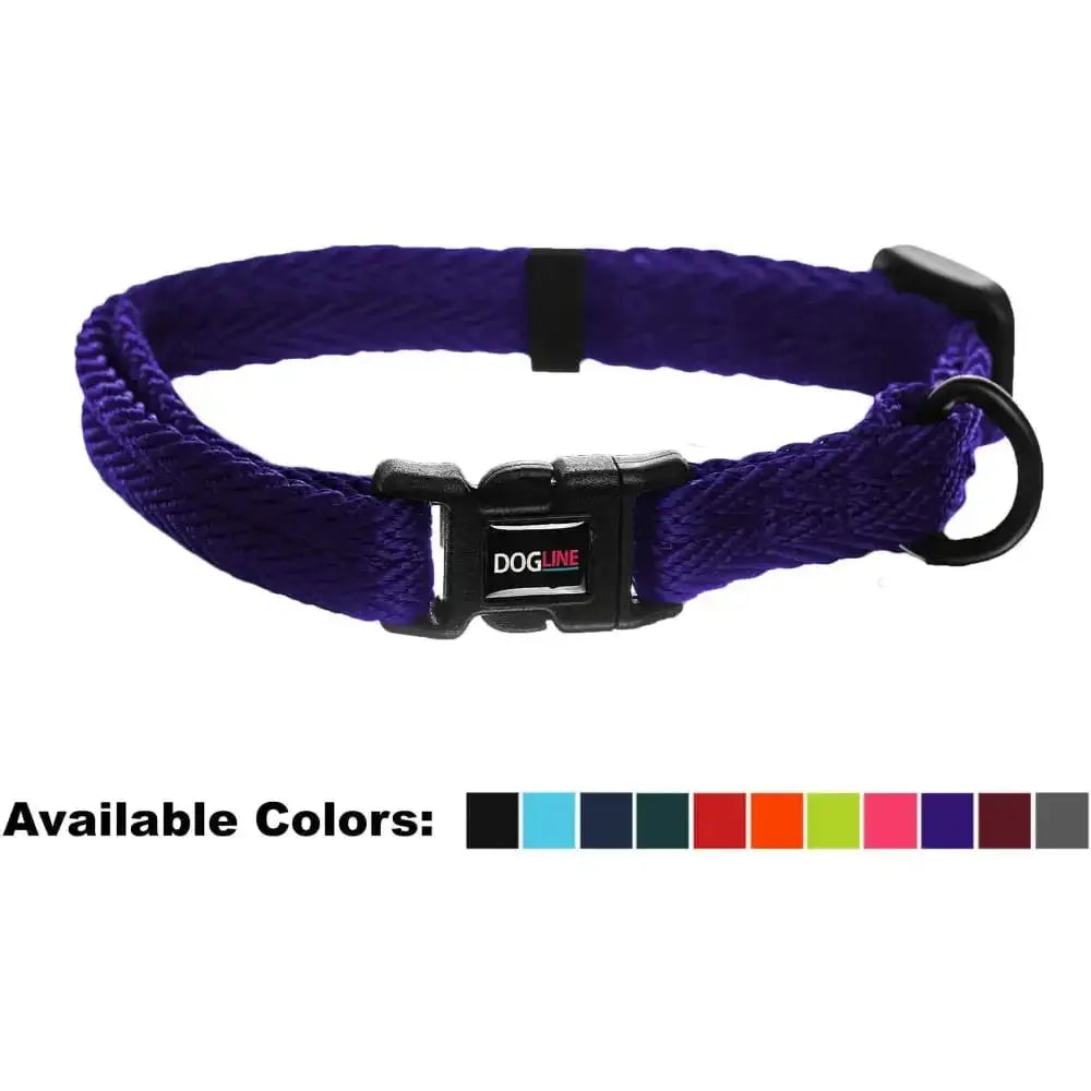 Nylon Flat Dog Collar Adjustable Pet Collars for Puppy Small Medium Large Dogs Dogline