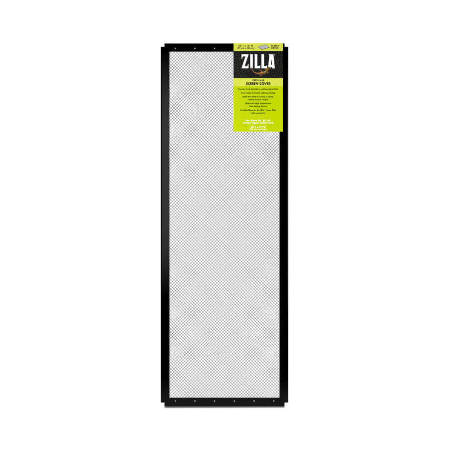 Enhance Your Reptile Habitat with the Zilla Solid Screen Cover - Black
