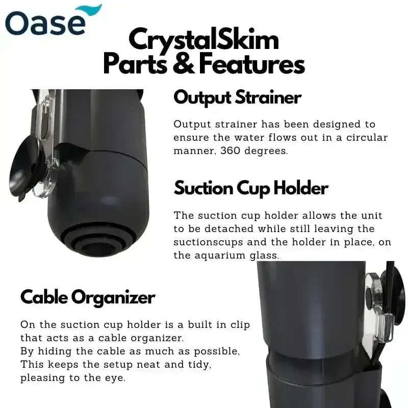 Oase CrystalSkim Surface Aquarium Skimmer - Talis Us