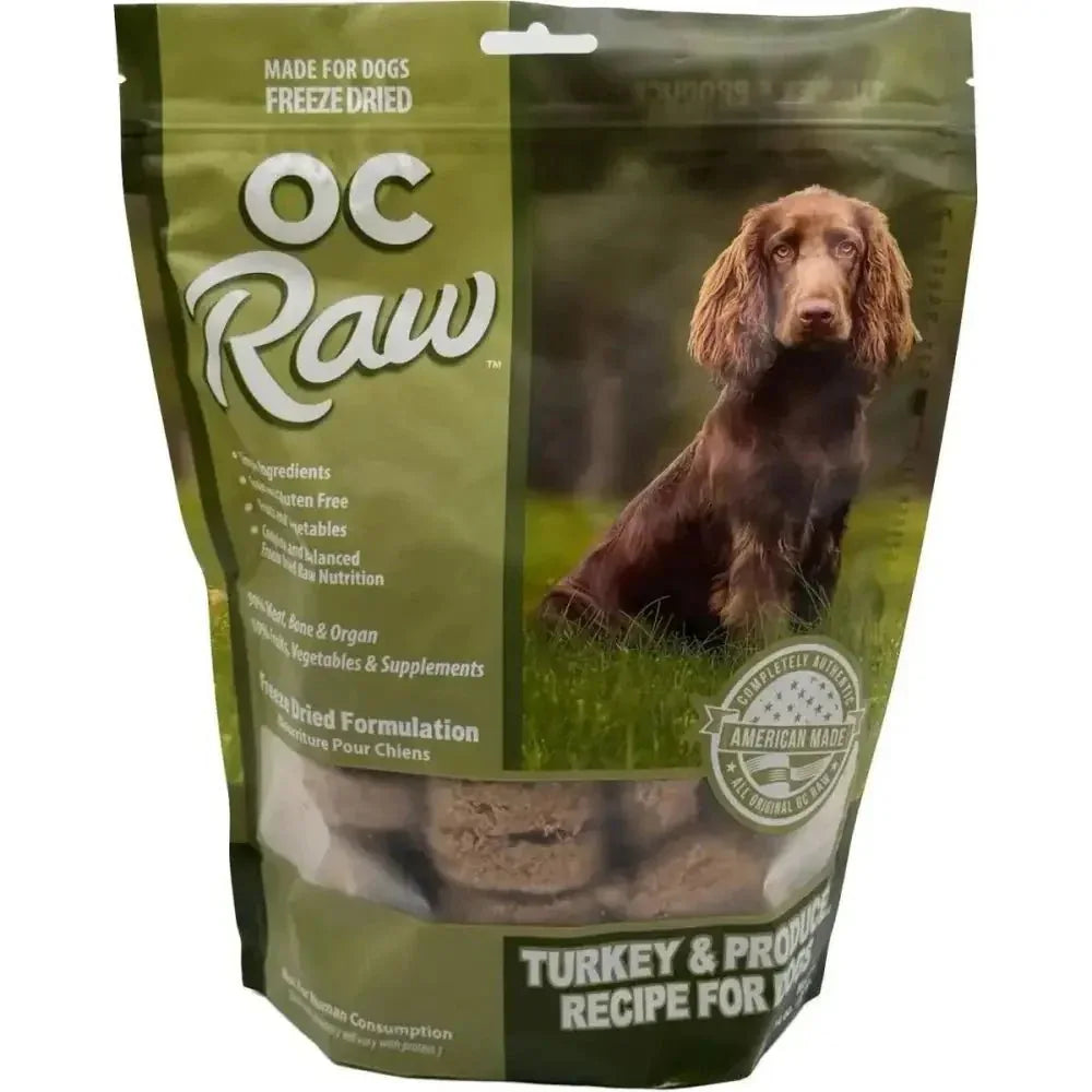 OC Raw Freeze Dried Meaty Rox Turkey & Produce Sliders Dog Food 14oz - Talis Us
