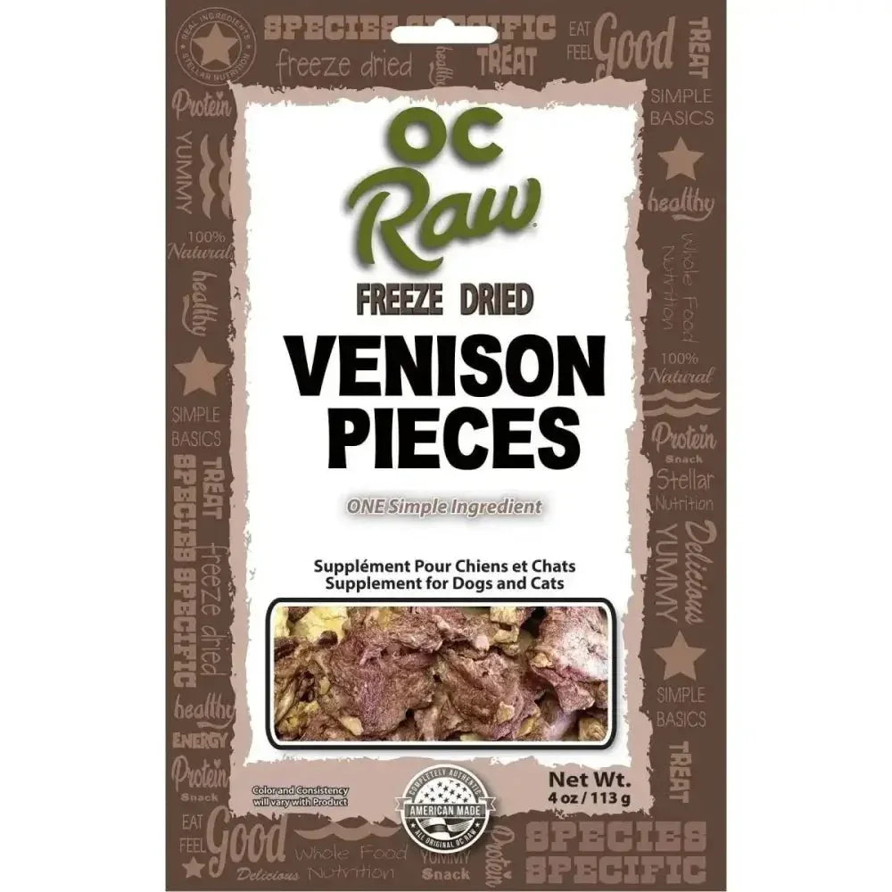 OC Raw Venison Freeze Dried Dog Treats 4oz - Talis Us