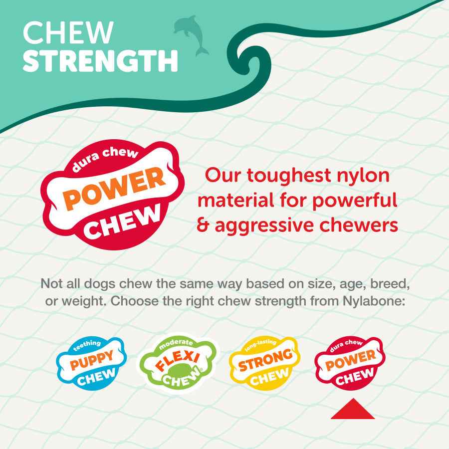 Nylabone Power Chew Love Our Oceans Infinity Braid Bone Dog Chew Toy