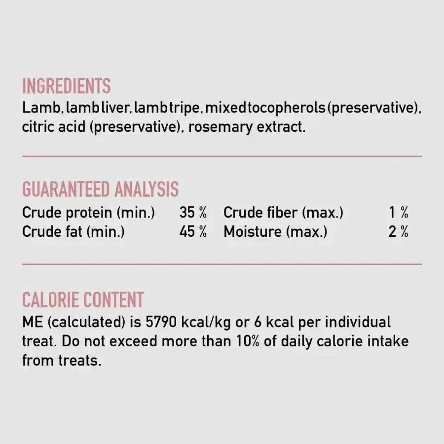 ORIJEN Grass - Fed Lamb Grain - Free Freeze - Dried Dog Treats 3.25 oz - Talis Us
