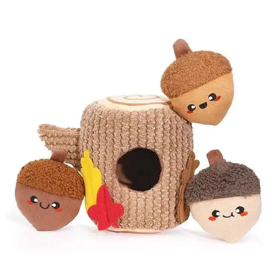 Oriland Pet Autumn Woofs Acorn Tree Interactive Dog Toys - Talis Us