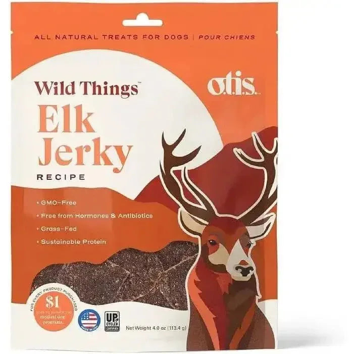 OTIS Wild Things Grass - Fed Elk Jerky Dog Treats - Talis Us