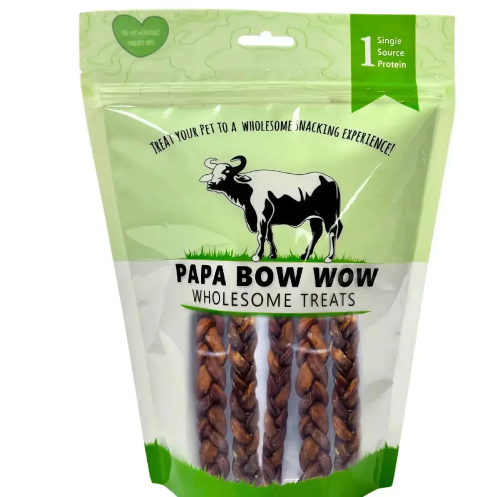 Papa Bow Wow Braided Intestine Dog Treats - Healthy Chew - Talis Us