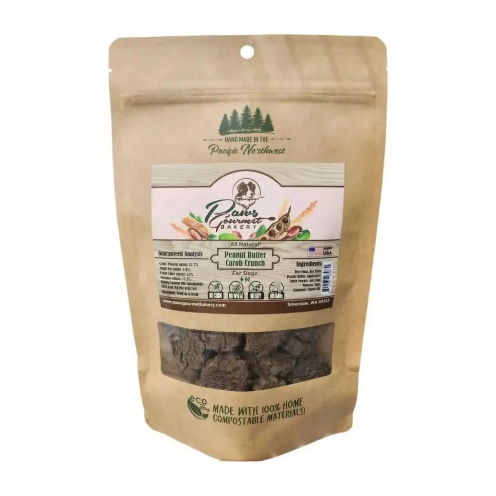 Paws Gourmet Bakery Peanut Butter Carob Crunch Dog Treats - Talis Us