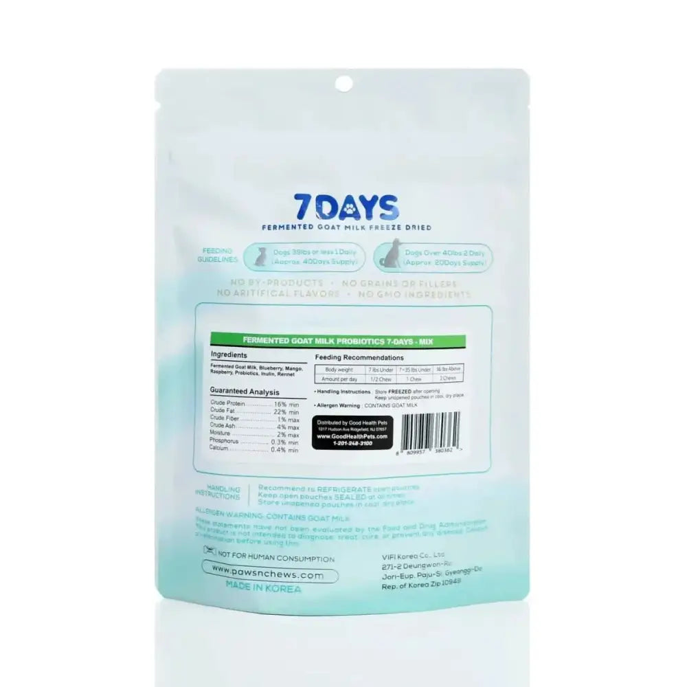 Pawsnchews 7 Days Probiotic Goat Milk Dog Treats - Talis Us