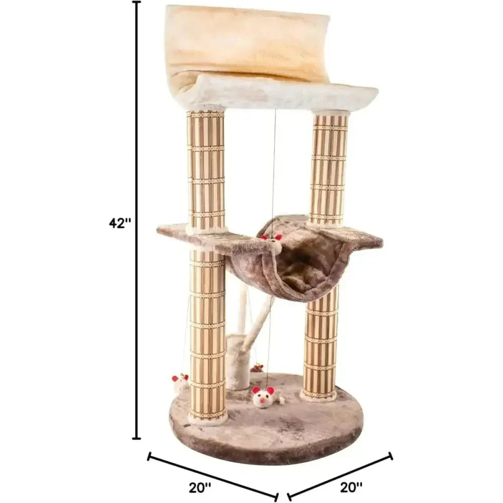 Penn - Plax Cat Life Multilevel Lounger with Tree Post - Talis Us