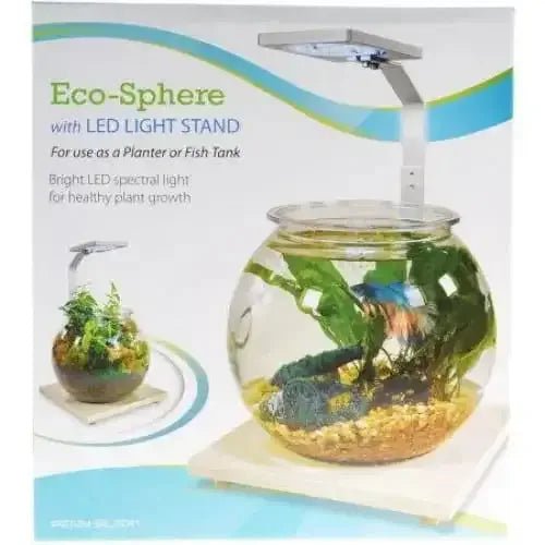 Penn Plax Eco - Sphere Bowl with Plant - Grow LED Light - Talis Us