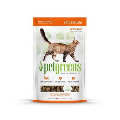 Pet Greens Cat Craves Semi-Moist Cat Soft Treat Chicken 3 oz Pet Greens CPD