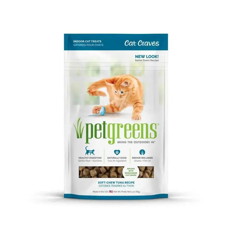 Pet Greens Cat Craves Semi-Moist Cat Soft Treat Tuna 3 oz Pet Greens CPD