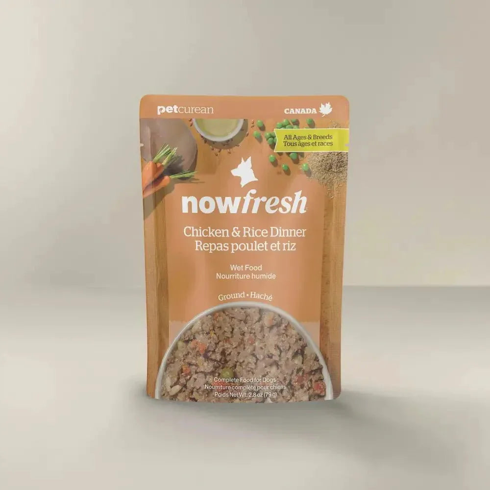 Petcurean Now Fresh Ground Chicken & Rice Wet Dog Food with Grains 24ea/2.8 oz - Talis Us