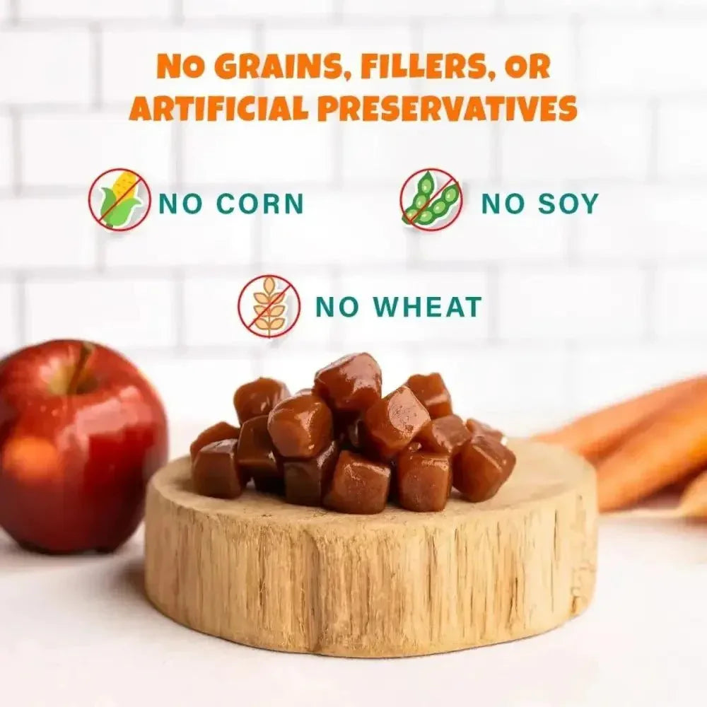 PETIPET Apples + Carrots Bites Soft & Chewy Dog Treats 5 oz - Talis Us