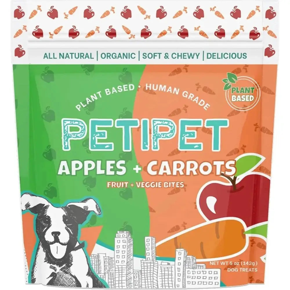 PETIPET Apples + Carrots Bites Soft & Chewy Dog Treats 5 oz - Talis Us