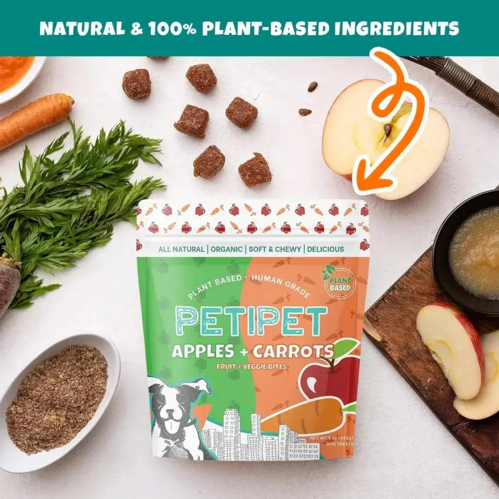 PETIPET Apples + Carrots Bites Soft & Chewy Dog Treats 5 oz - Talis Us