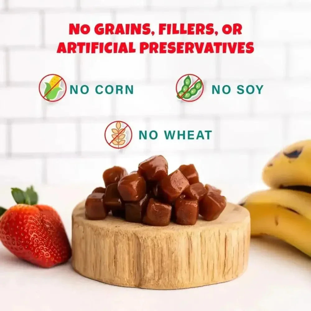 PETIPET Bananas + Strawberries Bites Soft & Chewy Dog Treats 5 oz - Talis Us