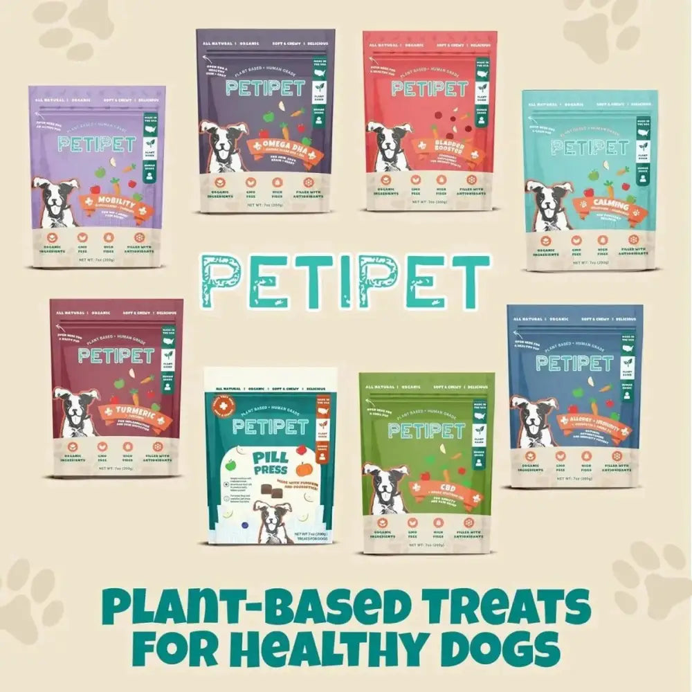 PETIPET Pill Press Dog Treats - Easy Capsule & Tablet Hider - Vegan Chews with Pumpkin & Probiotics 7oz - Talis Us