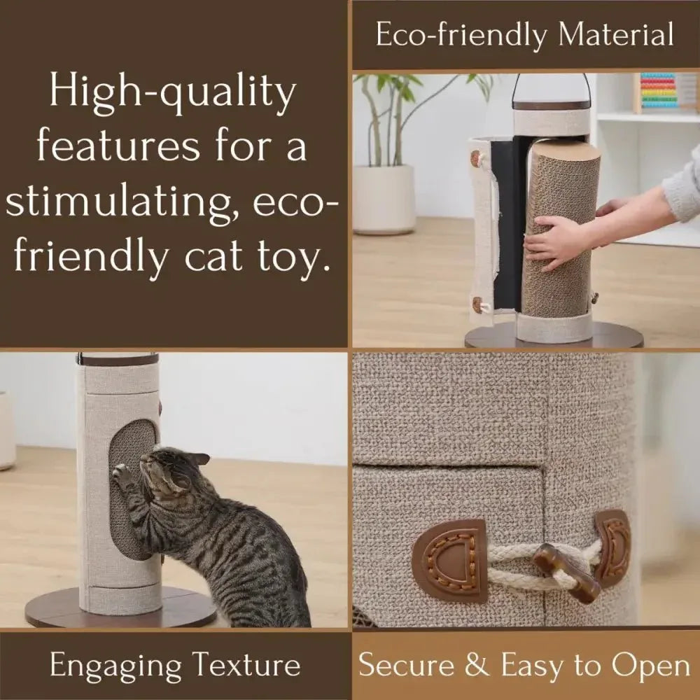 PetPals Group Eco - Refresh Corrugated Cardboard Cat Scratch Post - Talis Us