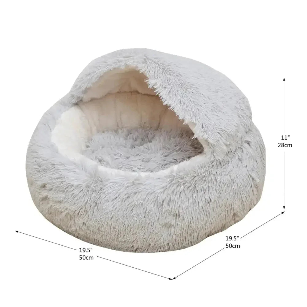 PetPals Group Pearl Grey Cat Cave Bed for Cozy Comfort - Talis Us