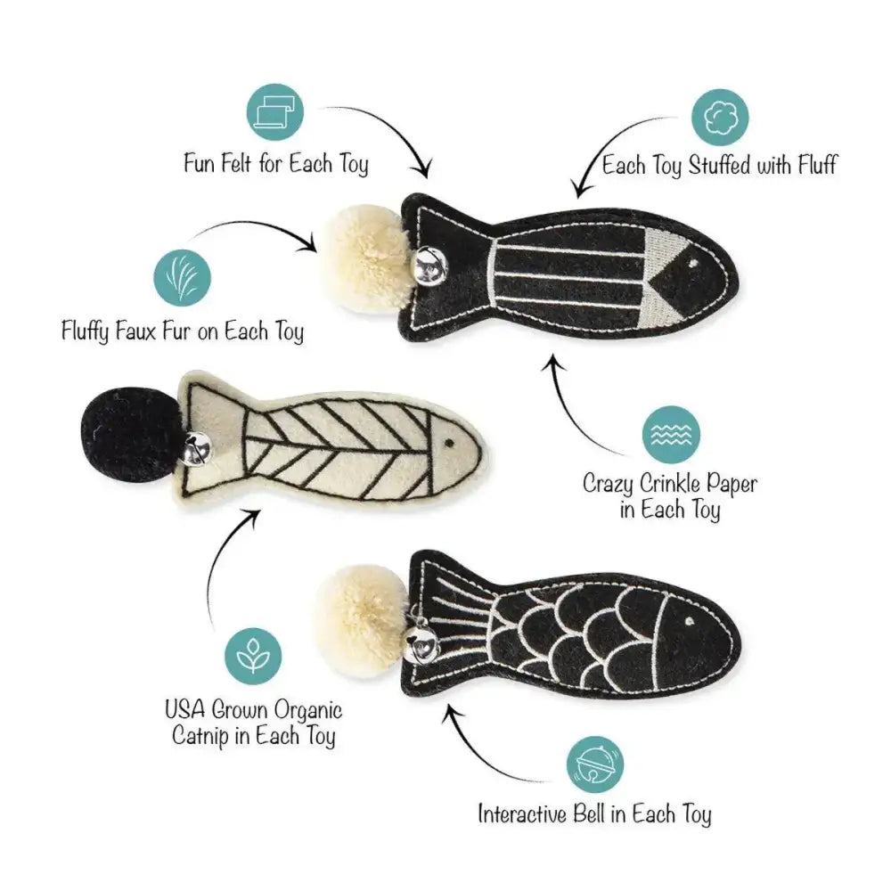 PetShop by Fringe Studio Off The Scales Cat Toy Mini Set 3pc - Talis Us