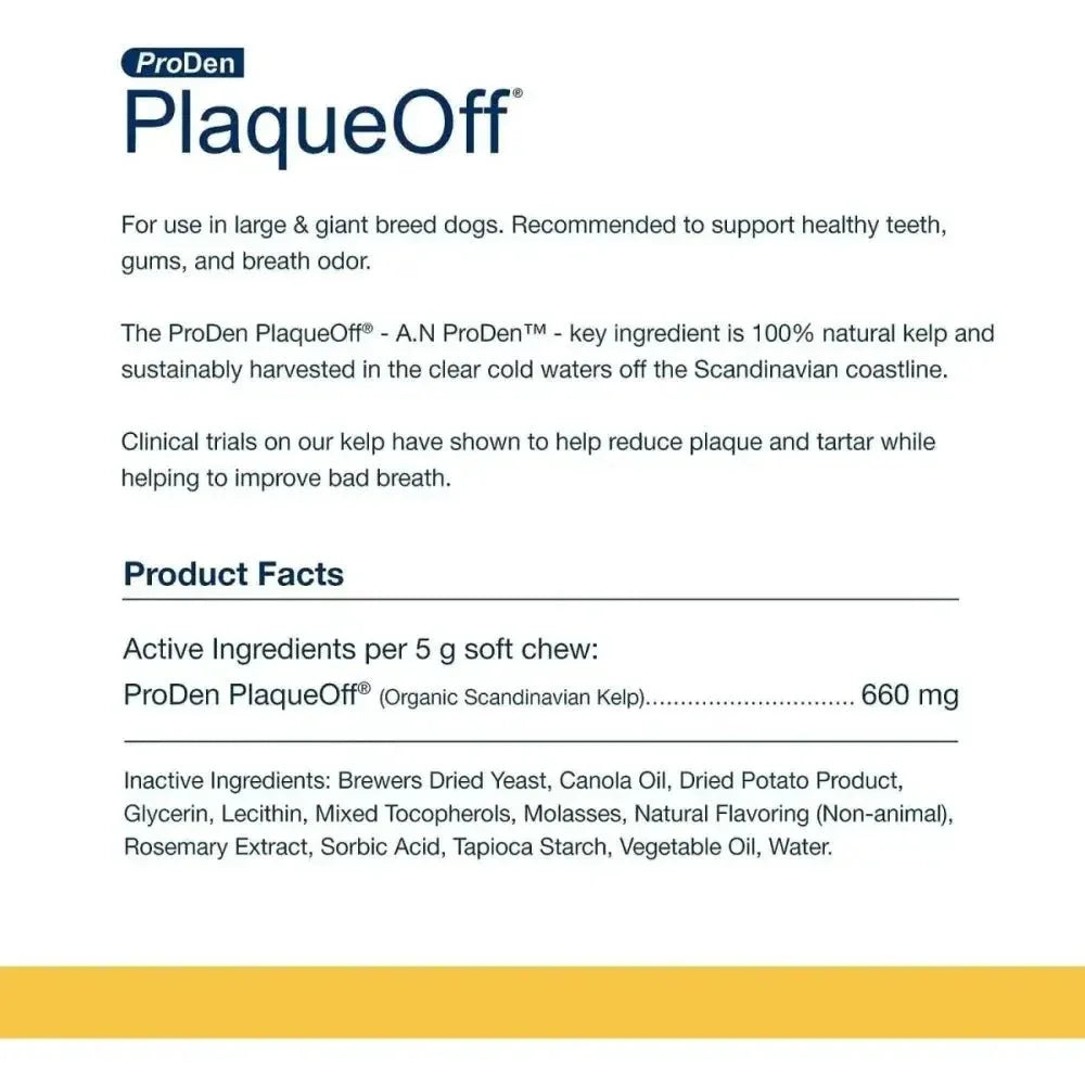 PlaqueOff Soft Chews Large Breed Dogs - Talis Us