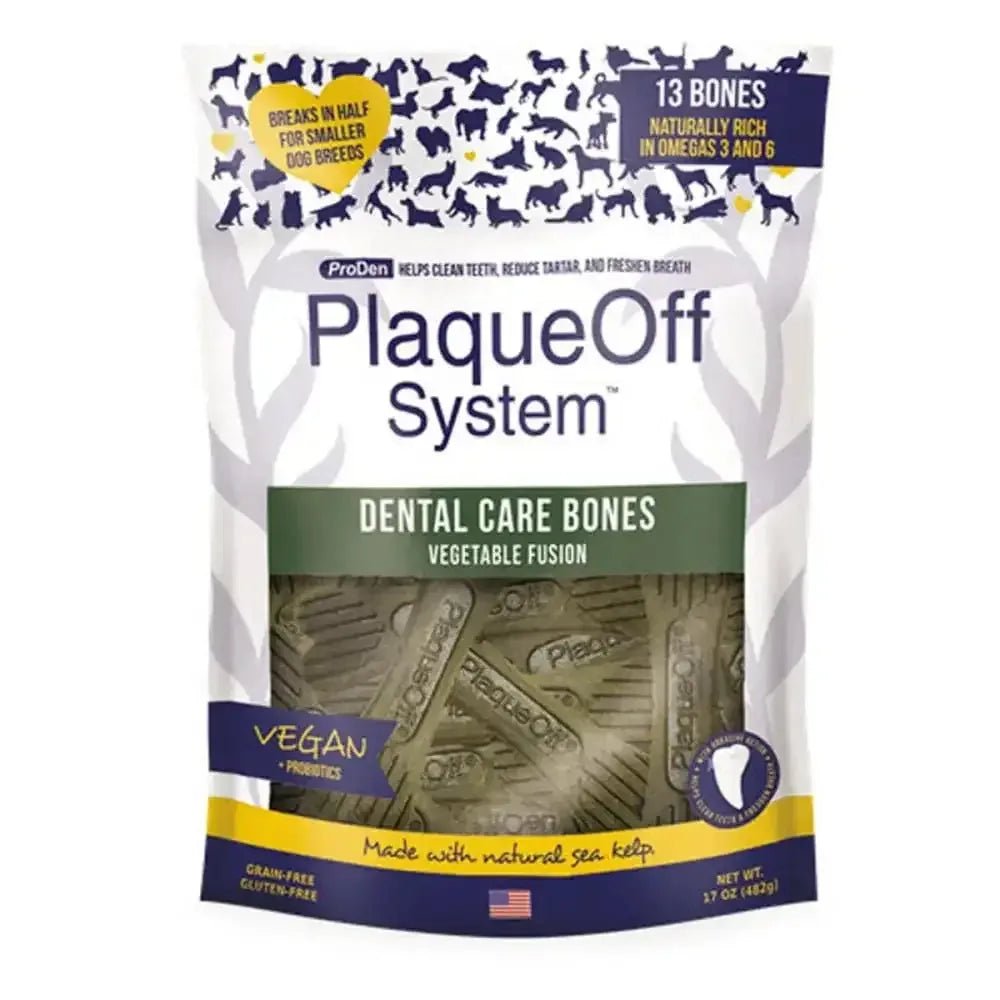 PlaqueOff System Natural Flavored Dental Bone Dog Treats - Talis Us