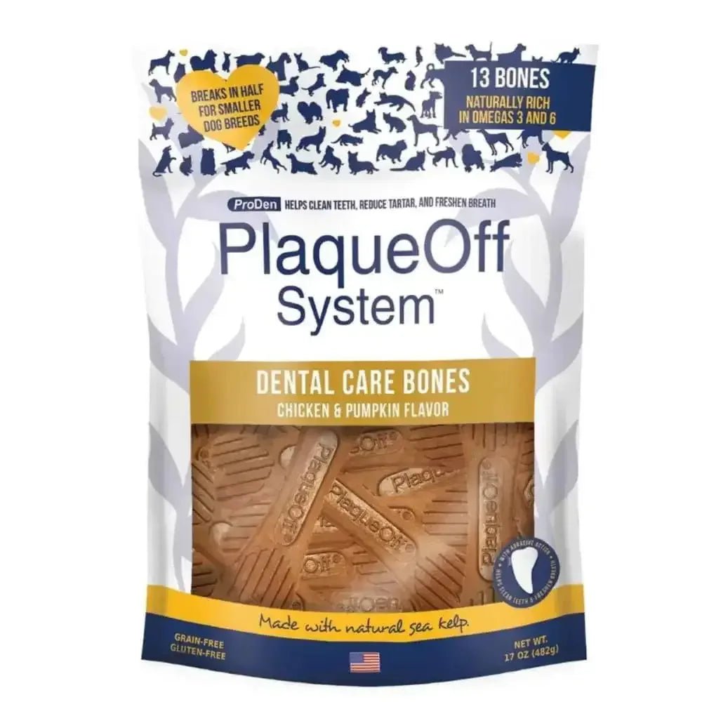 PlaqueOff System Natural Flavored Dental Bone Dog Treats - Talis Us