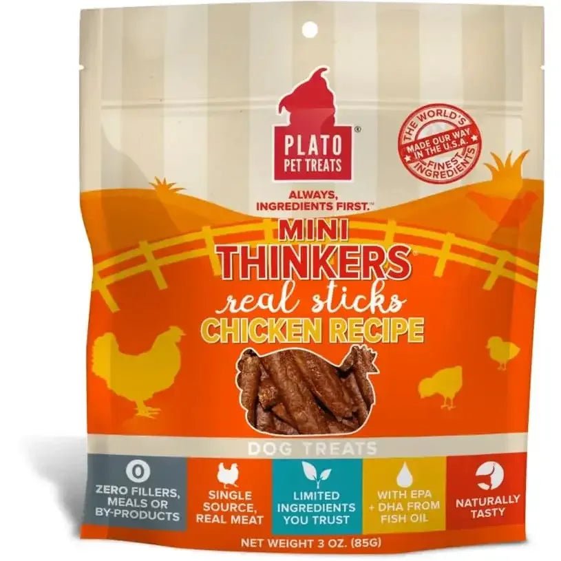 Plato Mini Thinkers Chicken Recipe Dog Treats - Talis Us