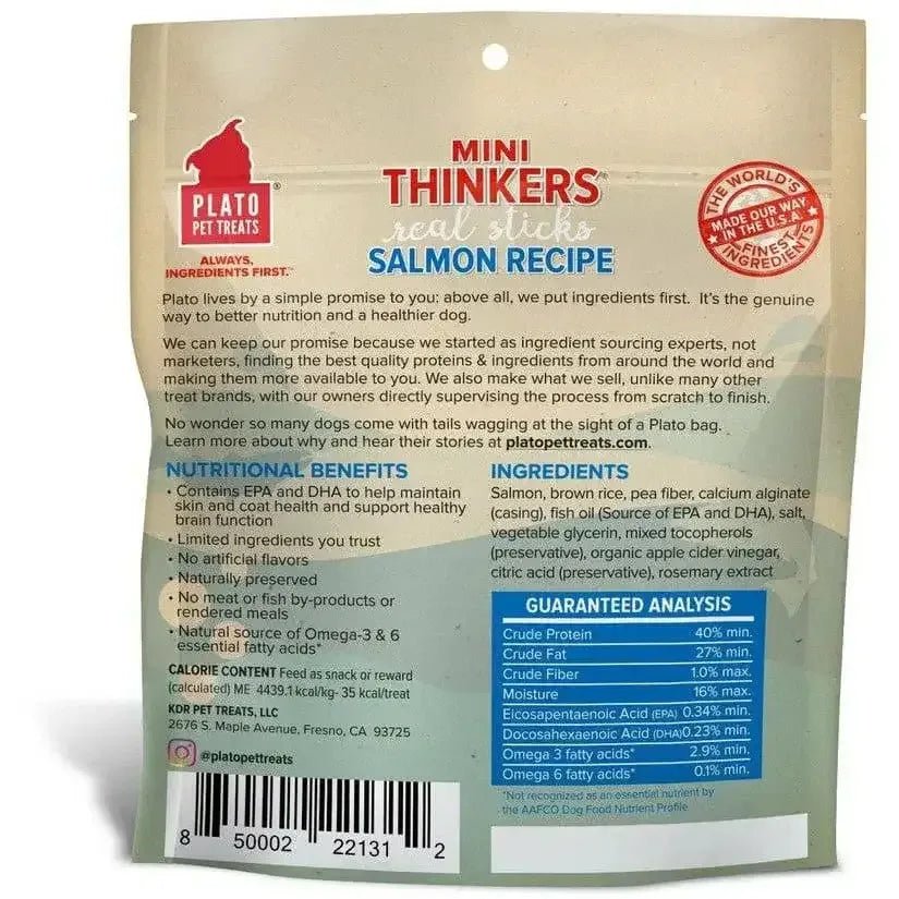 Plato Mini Thinkers Salmon Recipe Dog Treats - Talis Us