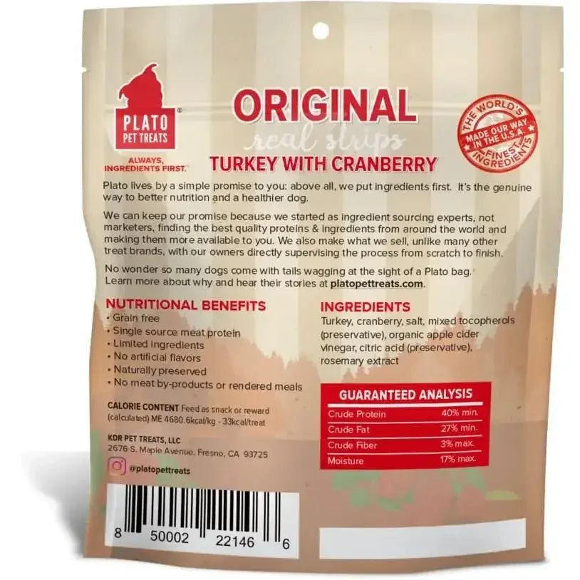 Plato Original Real Strips Turkey & Cranberry - Talis Us