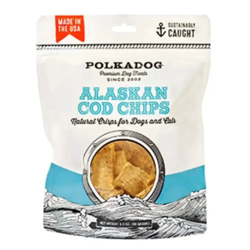 Polka Dog Alaskan Cod Crunchy Crisps Dog & Cat Treats 3.5oz Bag - Talis Us