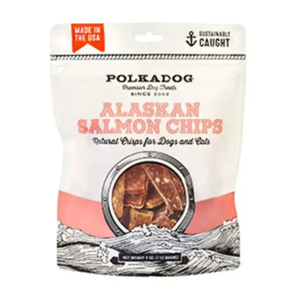 Polka Dog Alaskan Salmon Crunchy Crisps Dog Treats 4oz Bag - Talis Us