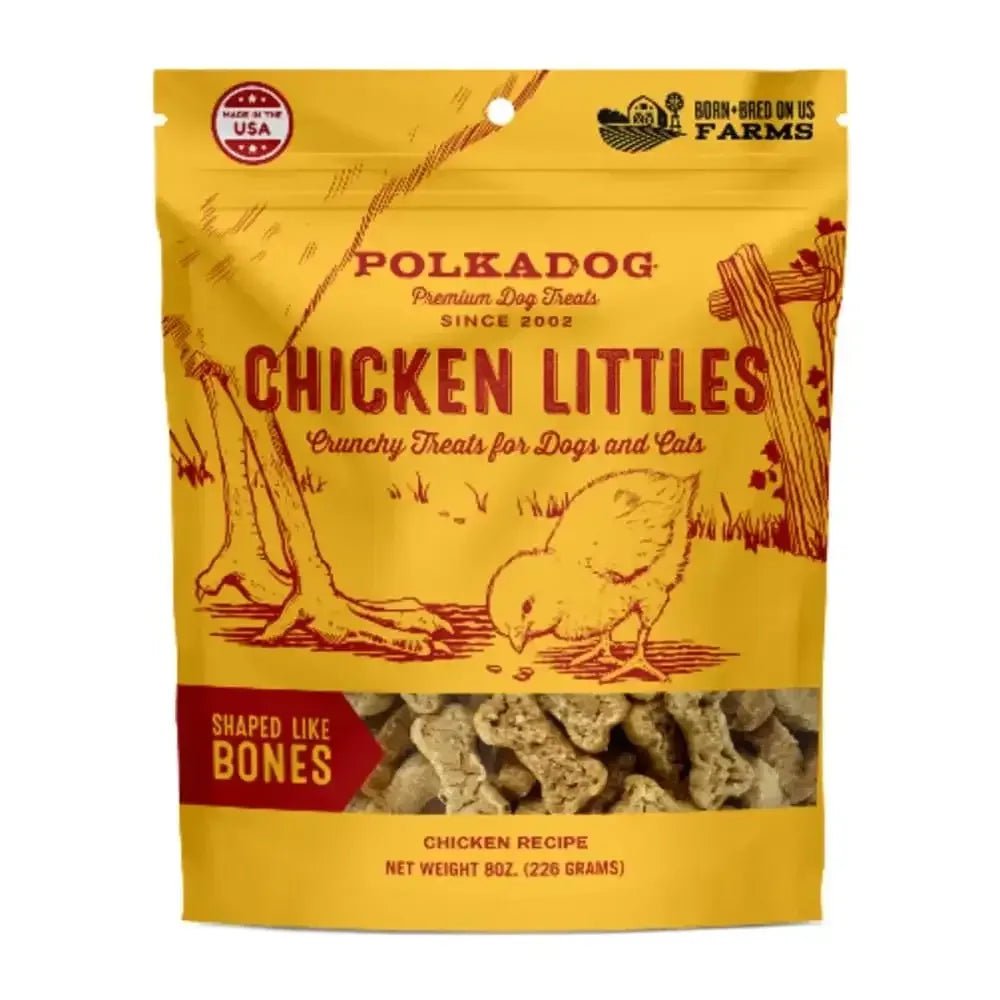 Polka Dog Chicken Littles Bone Shaped Dog Treats 8oz Bag - Talis Us
