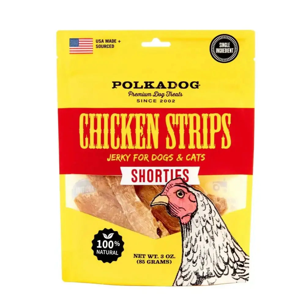 Polka Dog Chicken Strip Jerky Shorties Dog & Cat Treats Polka Dog