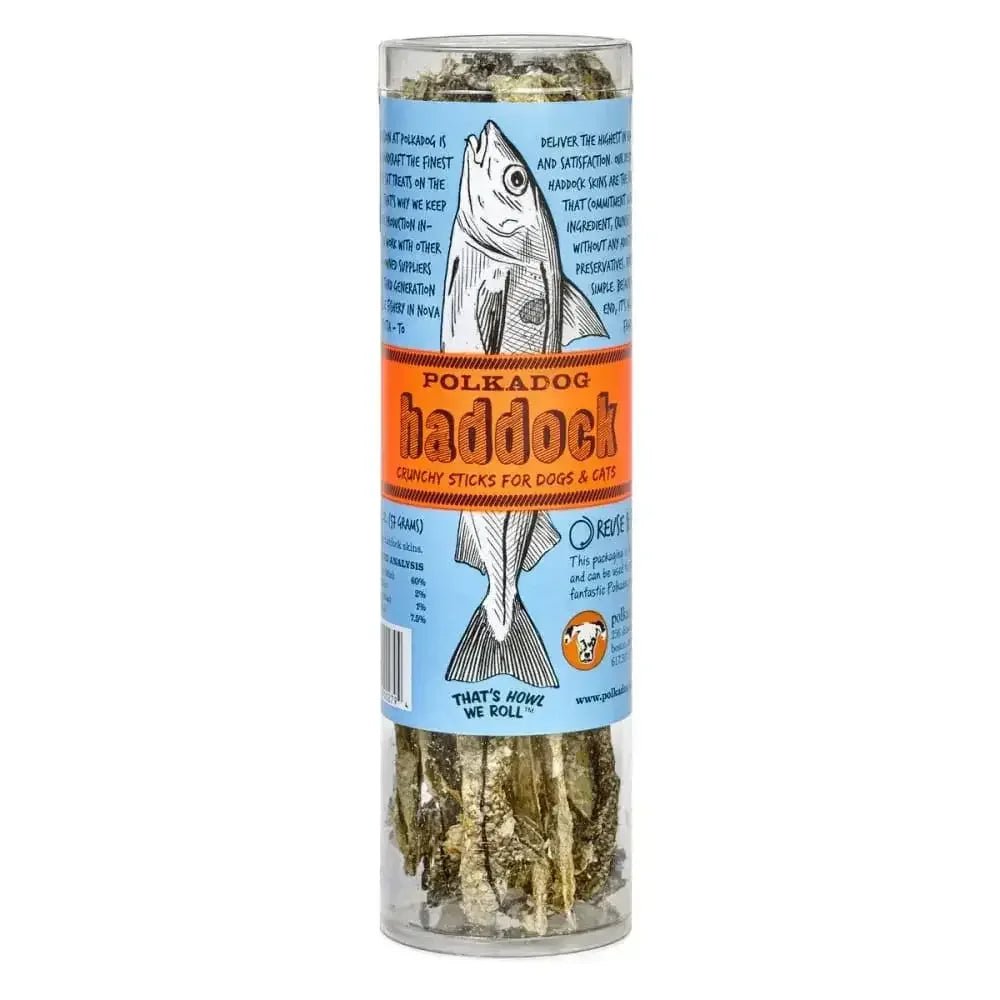 Polka Dog Haddock Tube Fish Jerky Dogs & Cats Treats 2oz - Talis Us