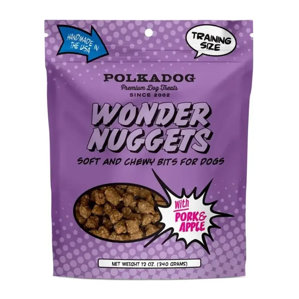 Polka Dog Wonder Nuggets Pork & Apple Soft & Chewy Training Treats 12oz - Talis Us