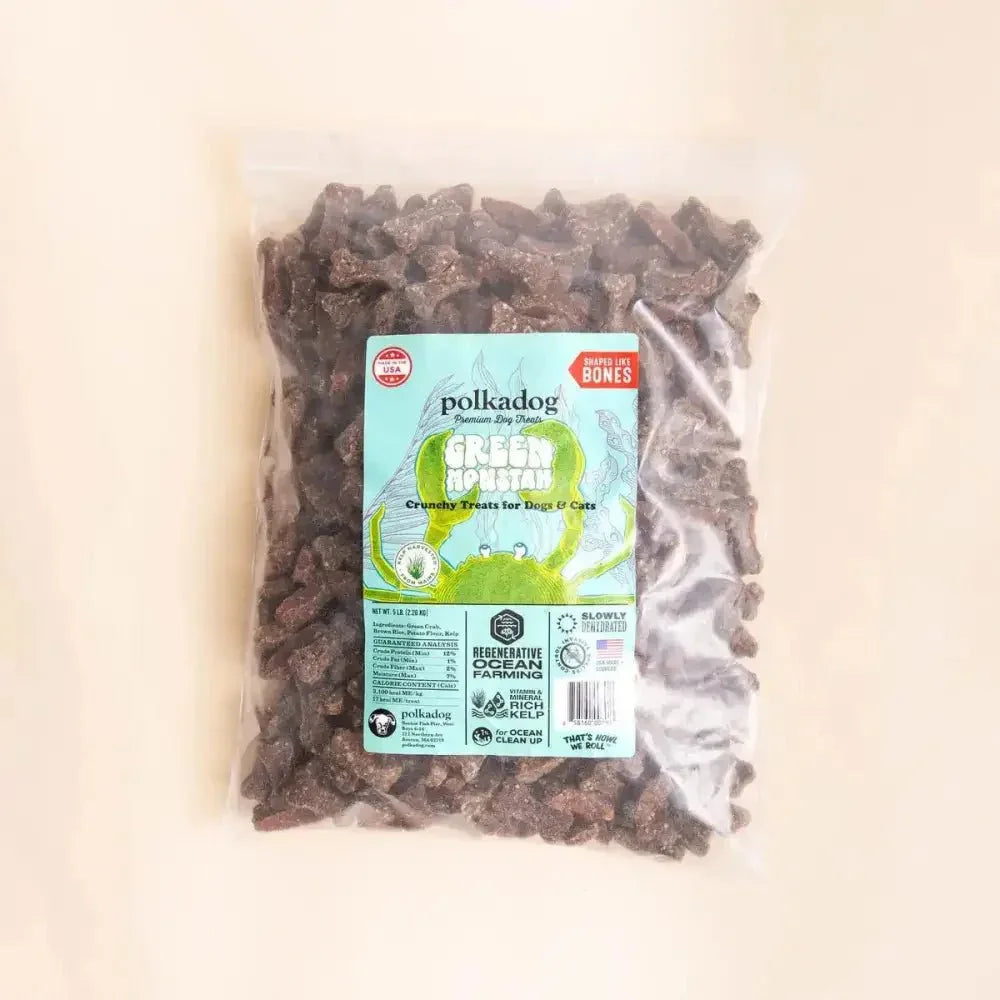 Polkadog Green Monstah Bone Shaped Crunchy Dog and Cat Treats - Talis Us
