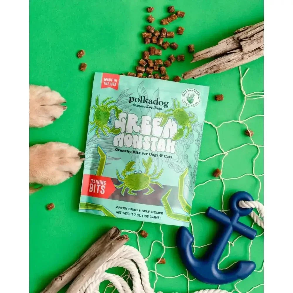 Polkadog Green Monstah Training Bits Crunchy Dog and Cat Treats - Talis Us