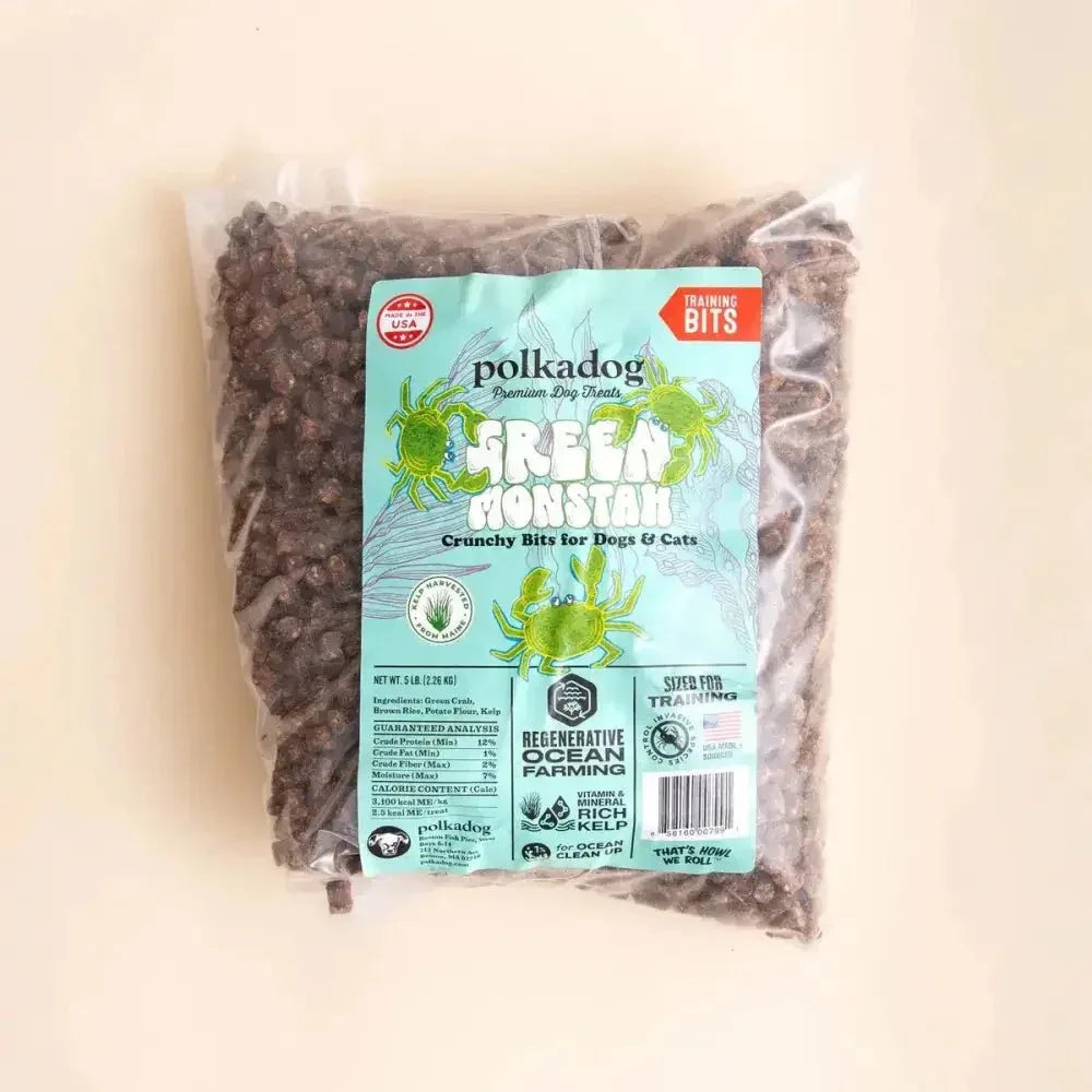 Polkadog Green Monstah Training Bits Crunchy Dog and Cat Treats - Talis Us