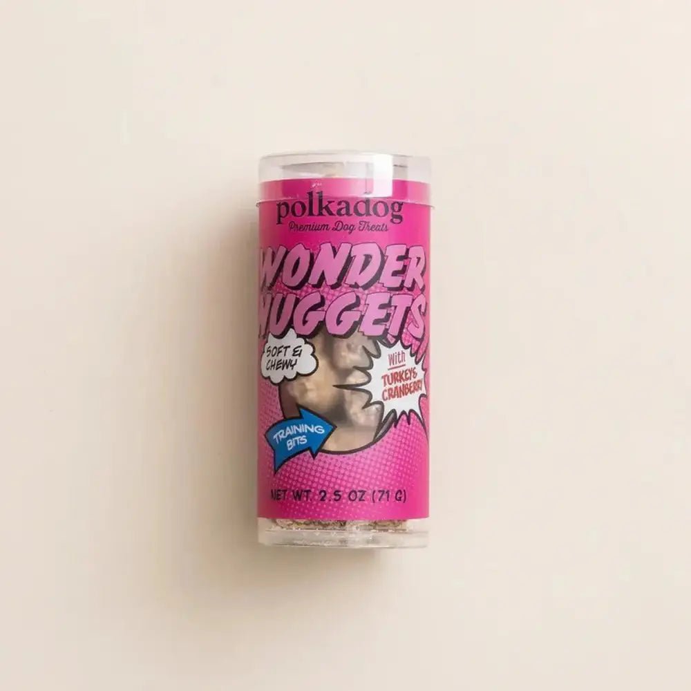 Polkadog Wonder Nuggets Training Bits Turkey & Cranberry Soft & Chewy Dog and Cat Treats Mini Tube 2.5oz - Talis Us