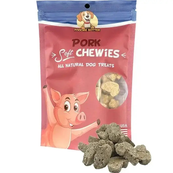 Poochie Butter Pork & Apple Soft Chewy Dog Treats 8oz - Talis Us