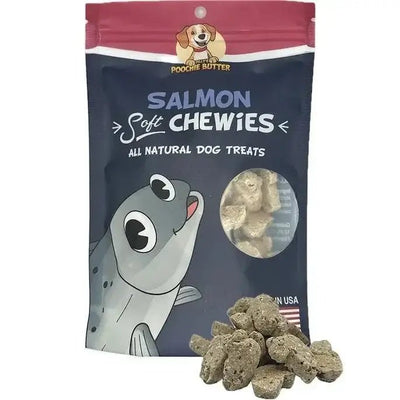 Poochie Butter Salmon & Coconut Soft Chewy Dog Treats 8oz - Talis Us