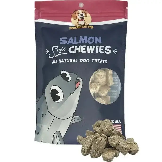 Poochie Butter Salmon & Coconut Soft Chewy Dog Treats 8oz - Talis Us