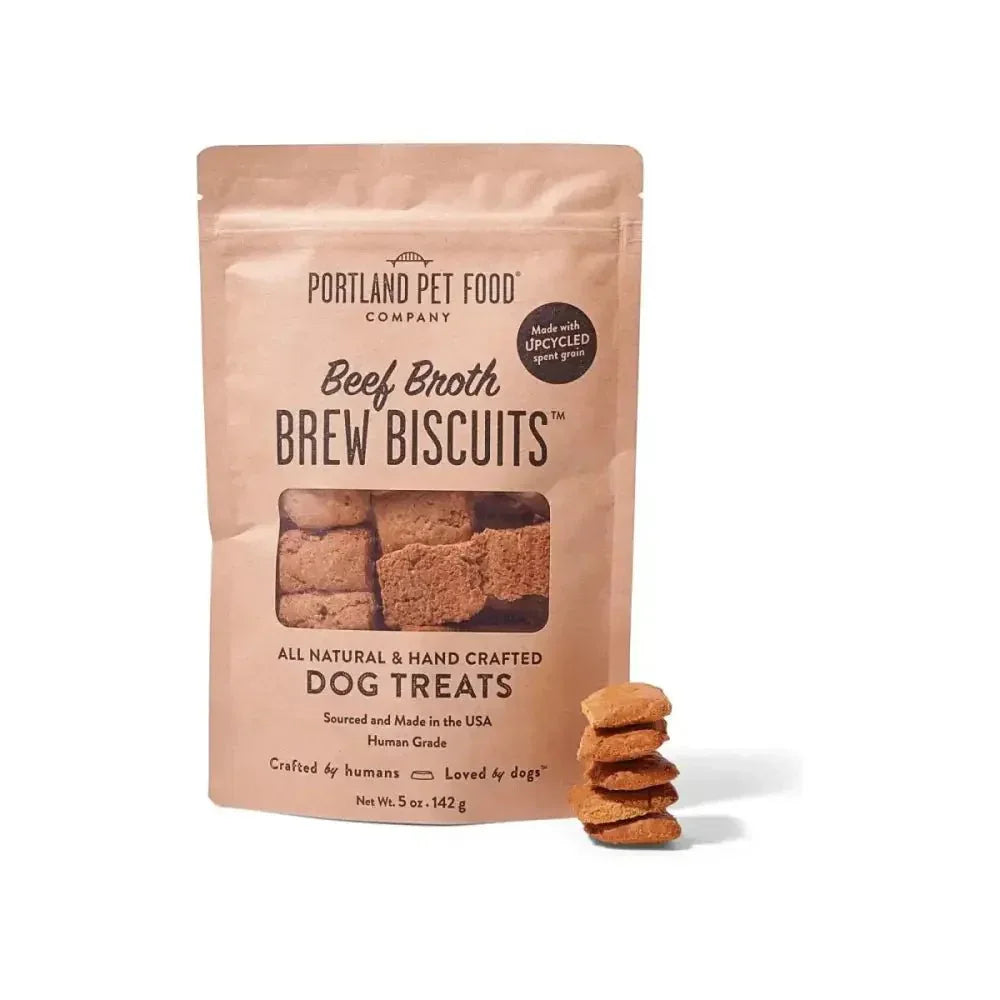 Portland Pet Food Company Beef Broth Brew Biscuits Dog Treats - Talis Us