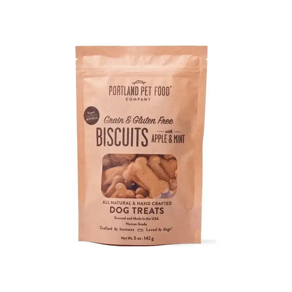 Portland Pet Food Company Grain & Gluten - Free Apple & Mint Biscuit Dog Treats - Talis Us