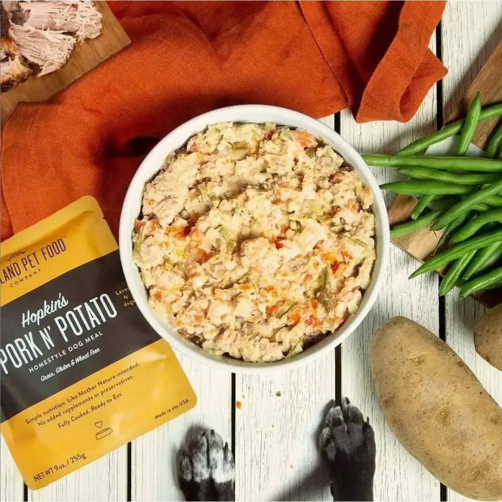 Portland Pet Food Company Hopkins' Pork N' Potato Homestyle Wet Dog Food Topper 8/9oz - Talis Us