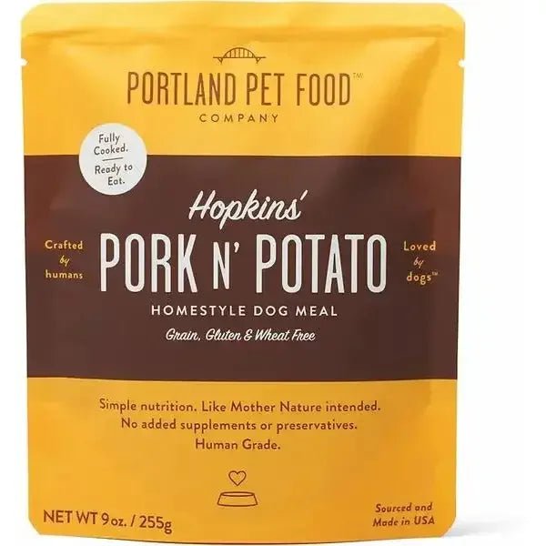 Portland Pet Food Company Hopkins' Pork N' Potato Homestyle Wet Dog Food Topper 8/9oz - Talis Us