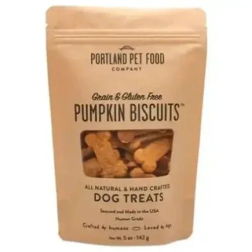 Portland Pet Food Company Pumpkin Biscuits Grain - Free & Gluten - Free Dog Treats 5oz - Talis Us