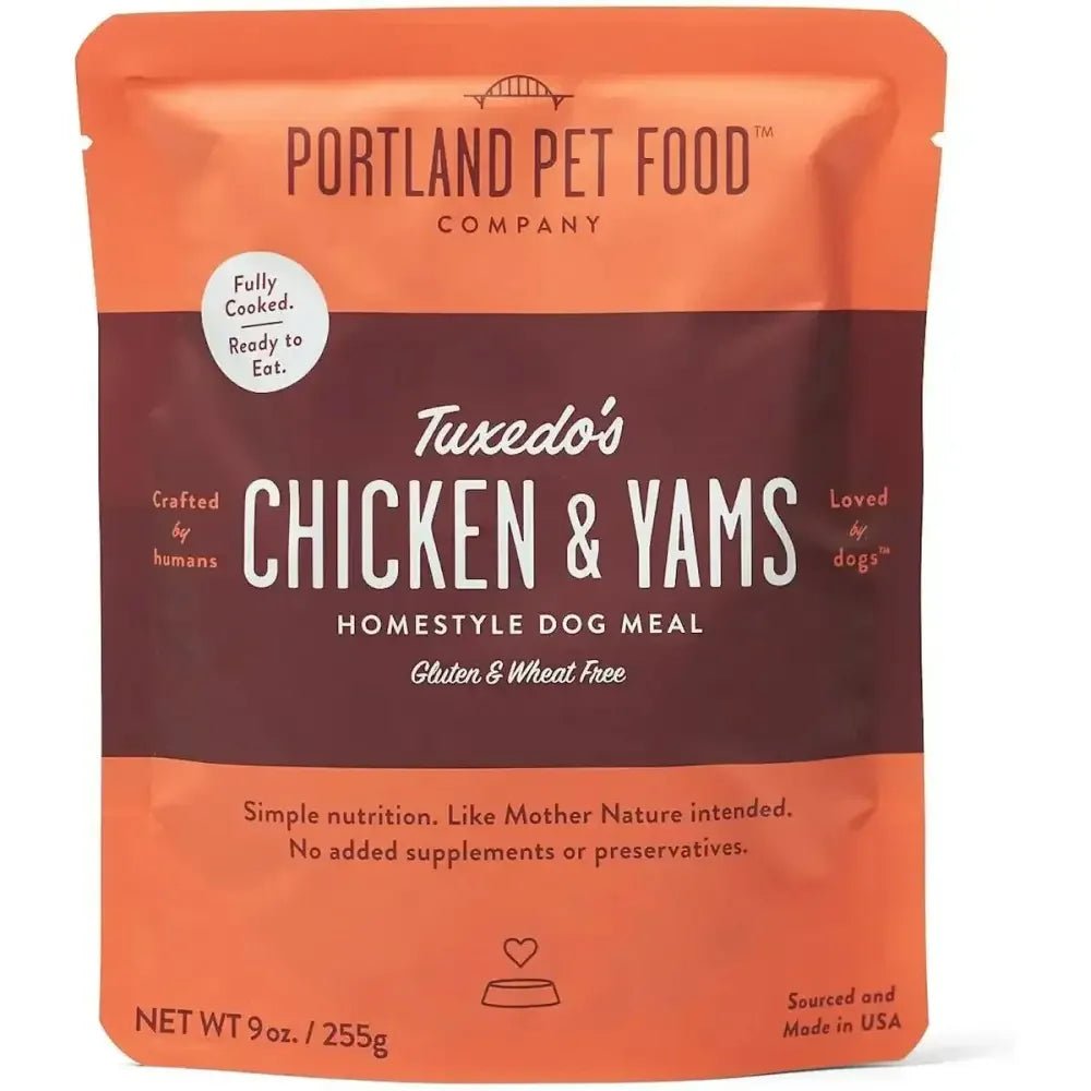 Portland Pet Food Company Tuxedo's Chicken & Yams Homestyle Wet Dog Food Topper 8/9oz - Talis Us